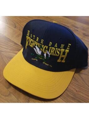 Notre Dame University Hat Cap Fighting Irish Mascots Snapback NEW
